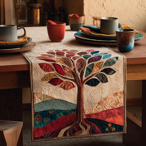 Life Harmony Quilted Table Runner