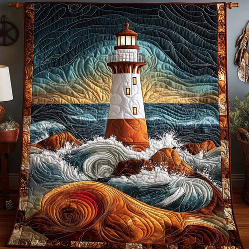 Lighthouse Lore Quilt Blanket