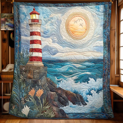 Lighthouse Serenity Quilt Blanket