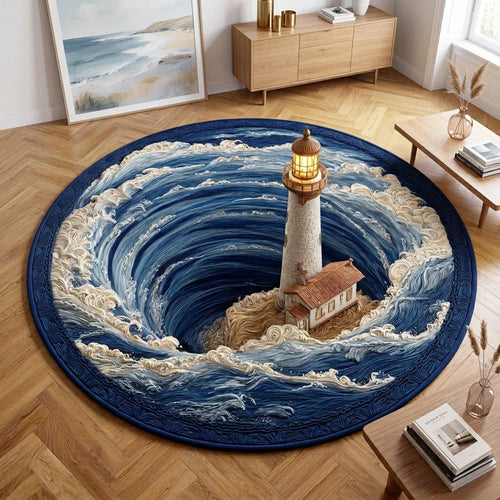 Lighthouse Vista Quilted Round Mat