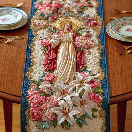 Lily of Heaven Quilted Table Runner