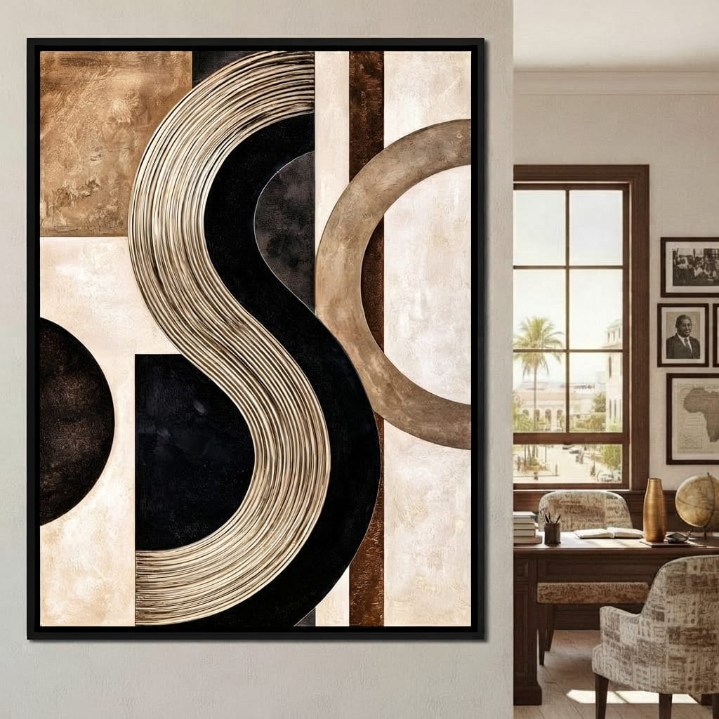 Linear Motion Over Structured Planes Canvas Wall Art