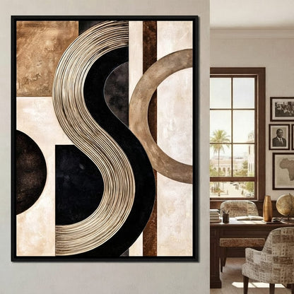 Linear Motion Over Structured Planes Canvas Wall Art
