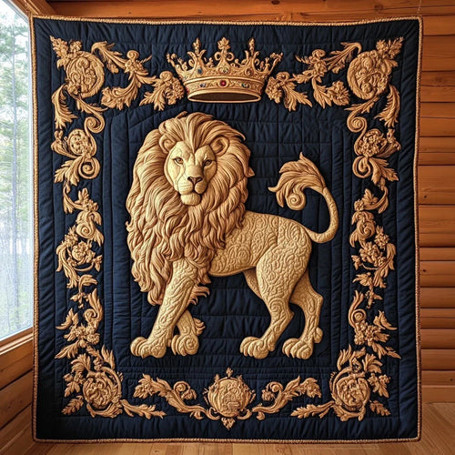Lion Crest Quilt Blanket