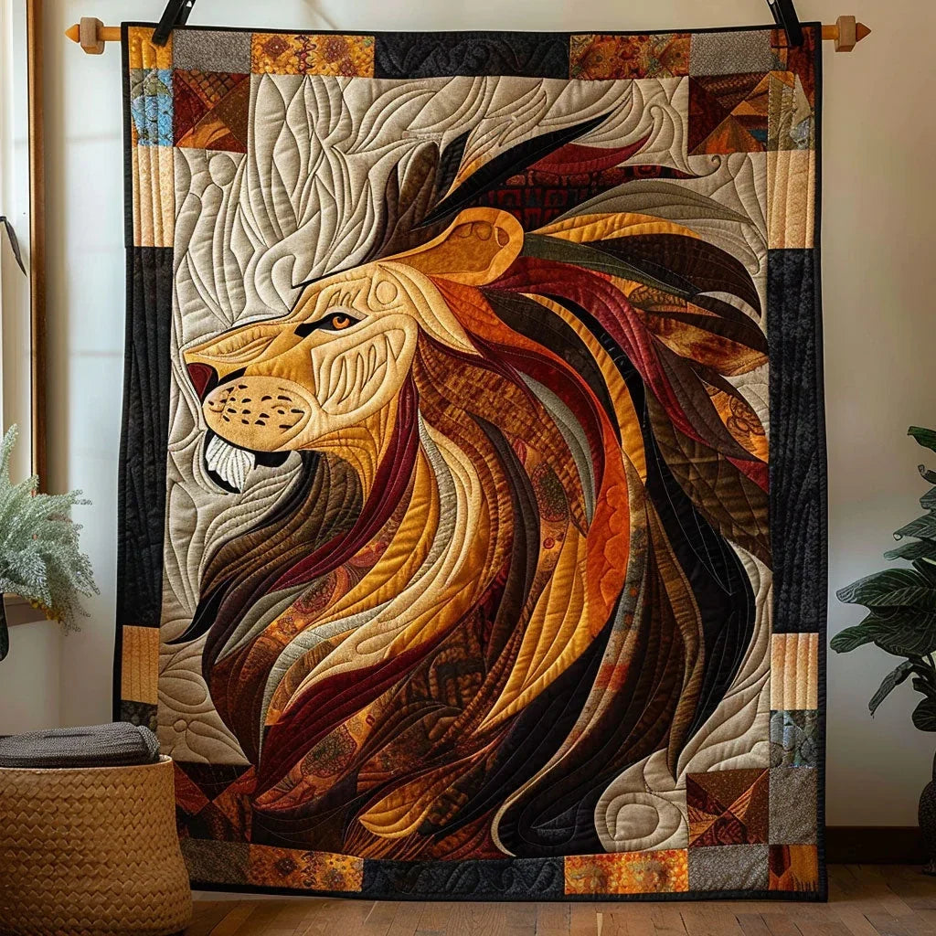 Lion Majesty Quilt Blanket