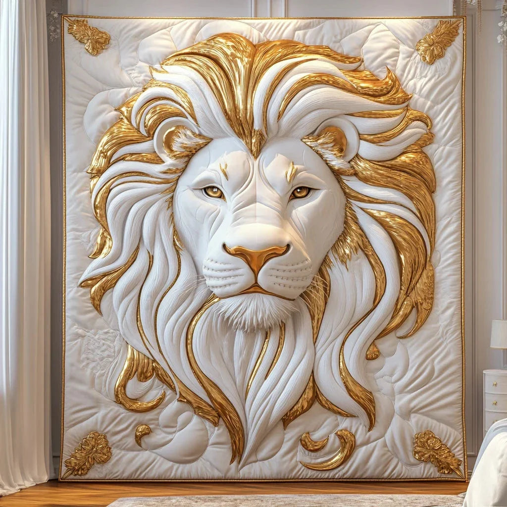 Lion Of Legacy Quilt Blanket