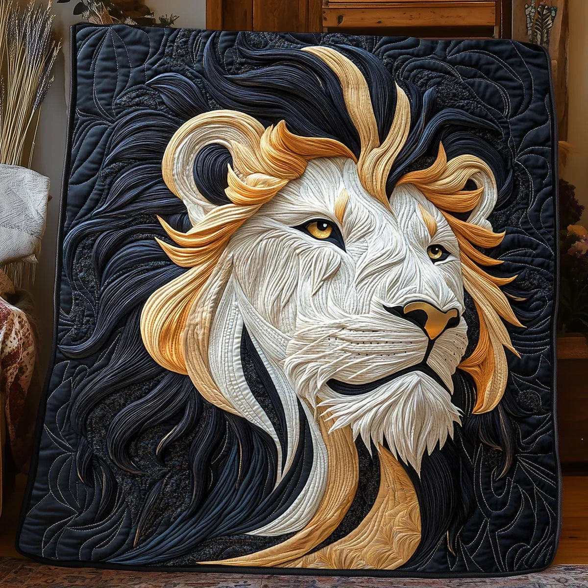 Lion Of Legacy Quilt Blanket