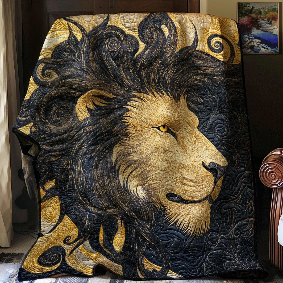 Lion Of Legacy Quilt Blanket