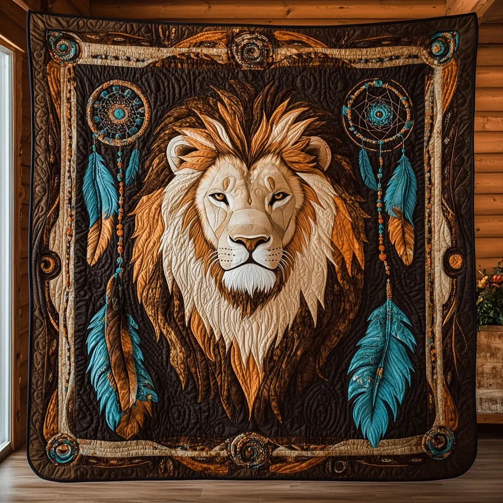 Lion Of Legend Quilt Blanket