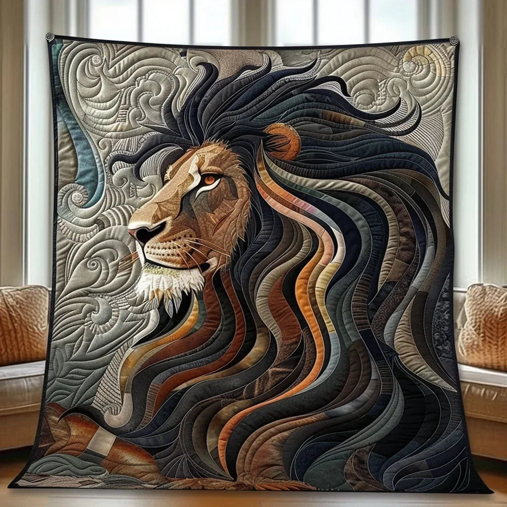 Lion Sovereign Quilt Blanket