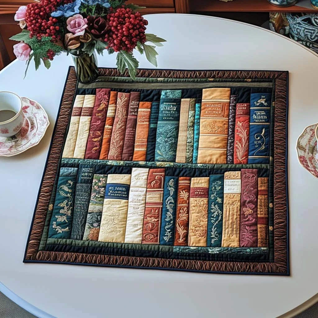 Literary Escape Quilted Table Topper