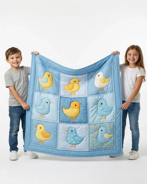 Little Bird Quilt Blanket - Quilted Blanket by Wild and Way
