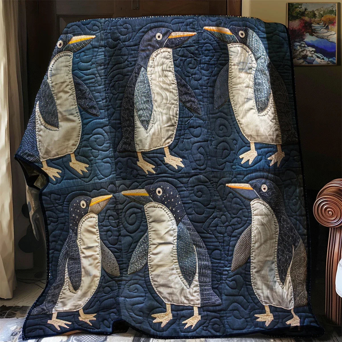 Little Friend Penguin Quilt Blanket
