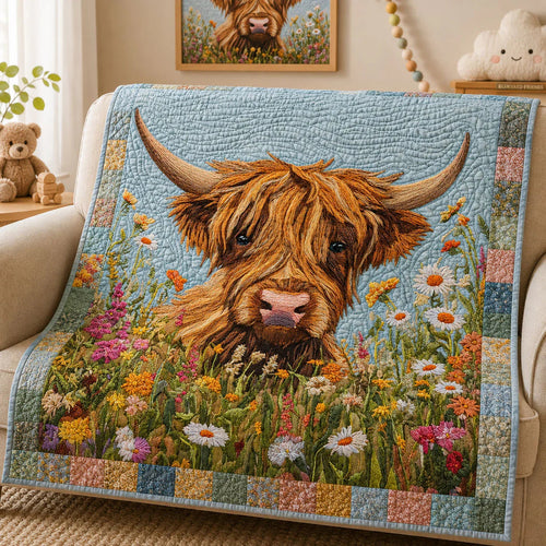 Little Moo Quilt Blanket - Quilted Blanket by Wild and Way