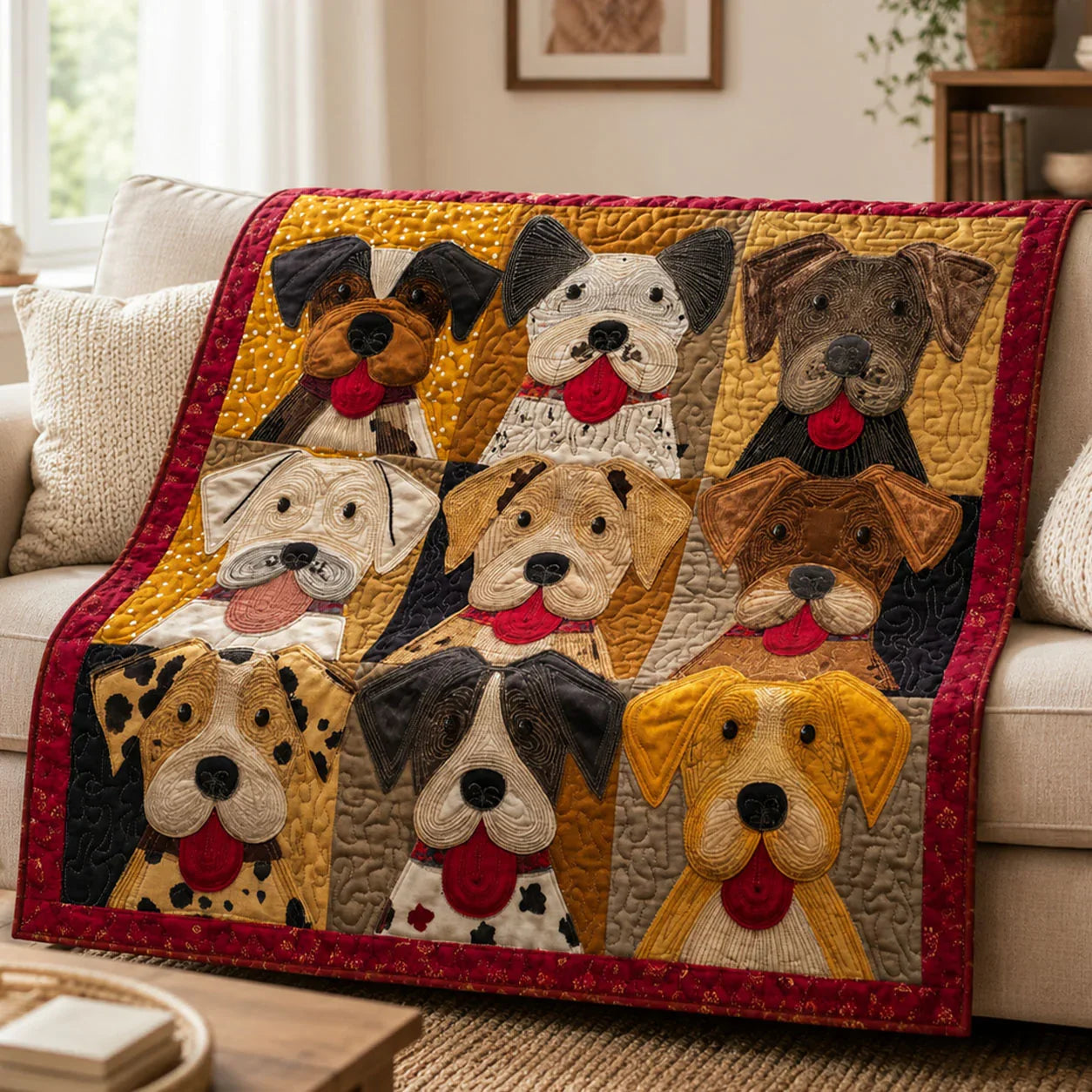 Little Puppy Quilt Blanket - Quilted Blanket by Wild and Way