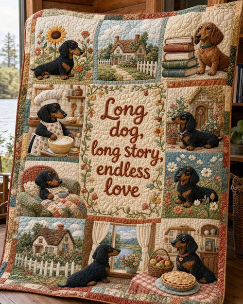 Little Sausage Quilt Blanket - Quilted Blanket by Wild and Way