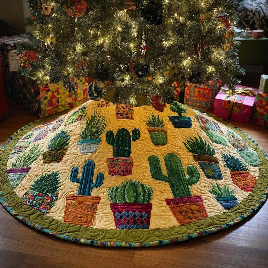 Little Thorns Christmas Quilted Tree Skirt