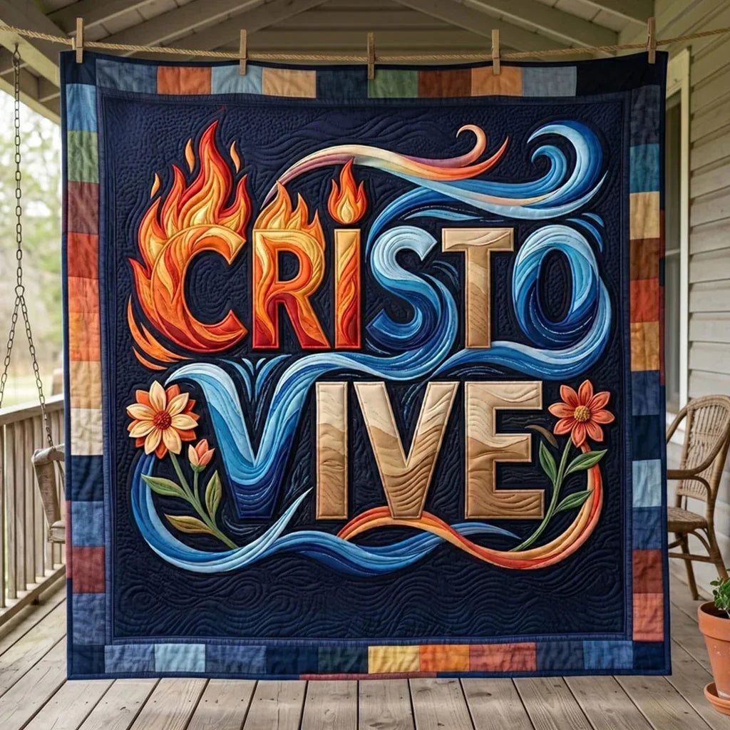 Living Faith Cristo Vive Quilt Blanket