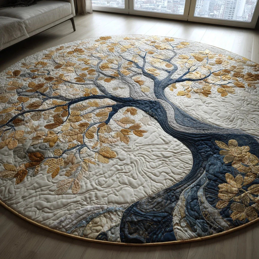 Living Roots Quilted Round Mat