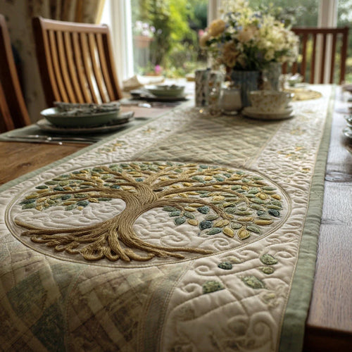 Living Roots Quilted Table Runner