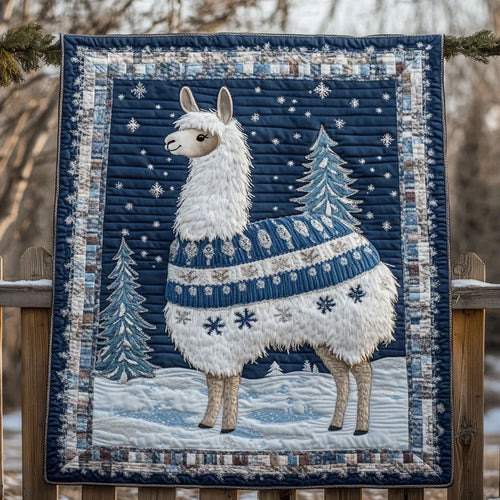 Llama Cozy Cabin Quilt Blanket