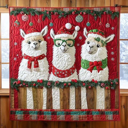 Llama Friend Quilt Blanket