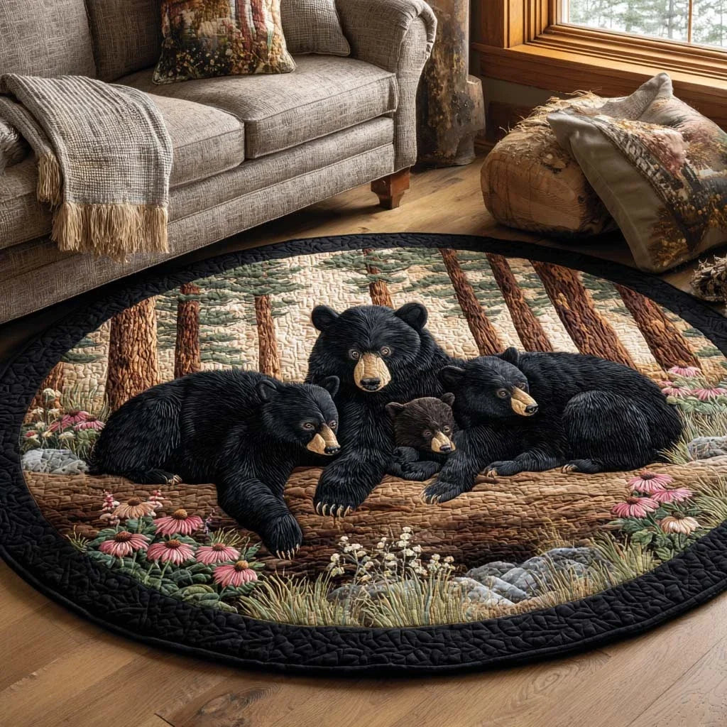 Log Rest Quilted Round Mat