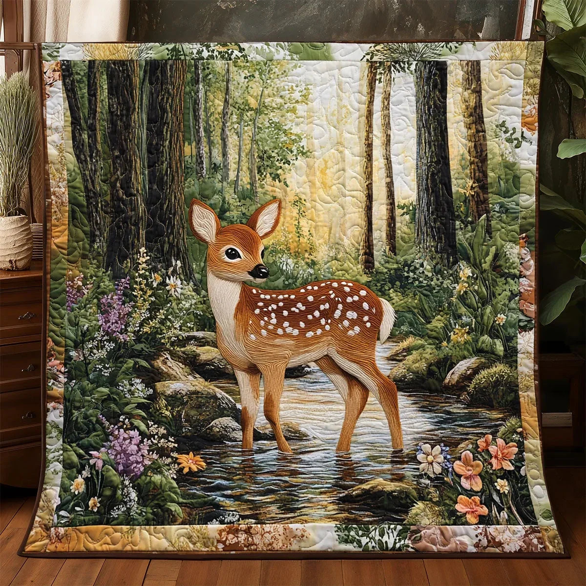 Lone Fawn Quilt Blanket