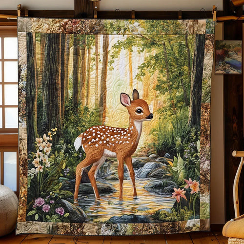 Lone Fawn Quilt Blanket