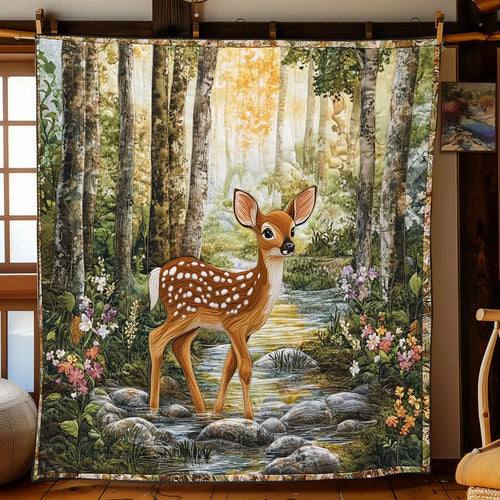 Lone Fawn Quilt Blanket