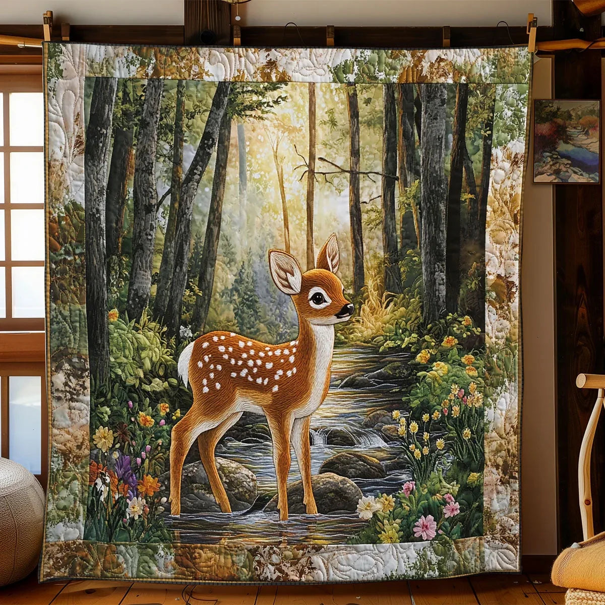 Lone Fawn Quilt Blanket