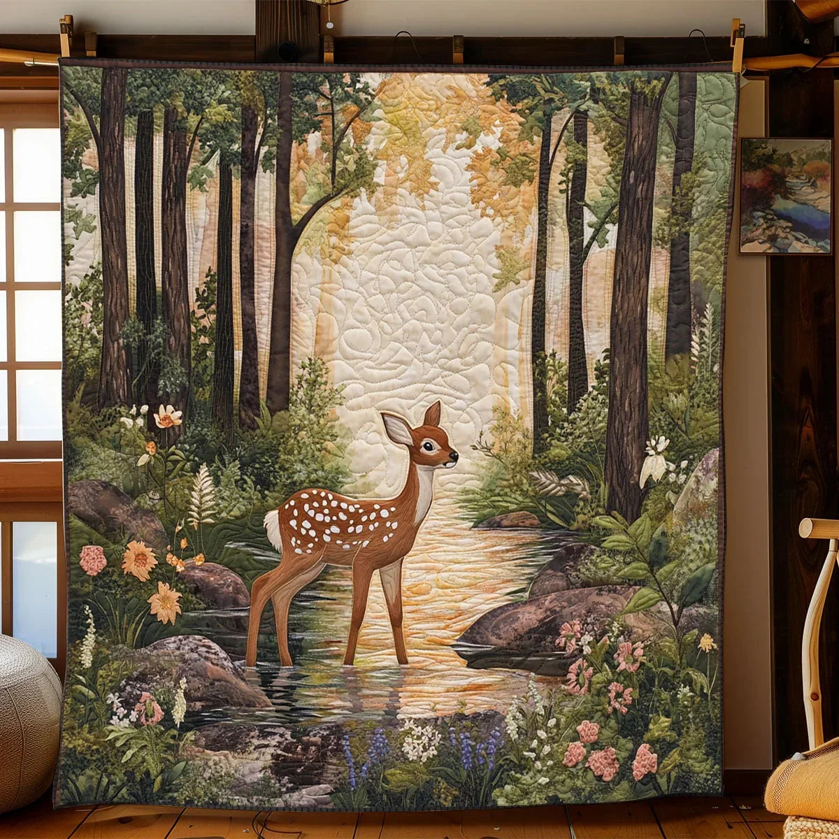 Lone Fawn Quilt Blanket
