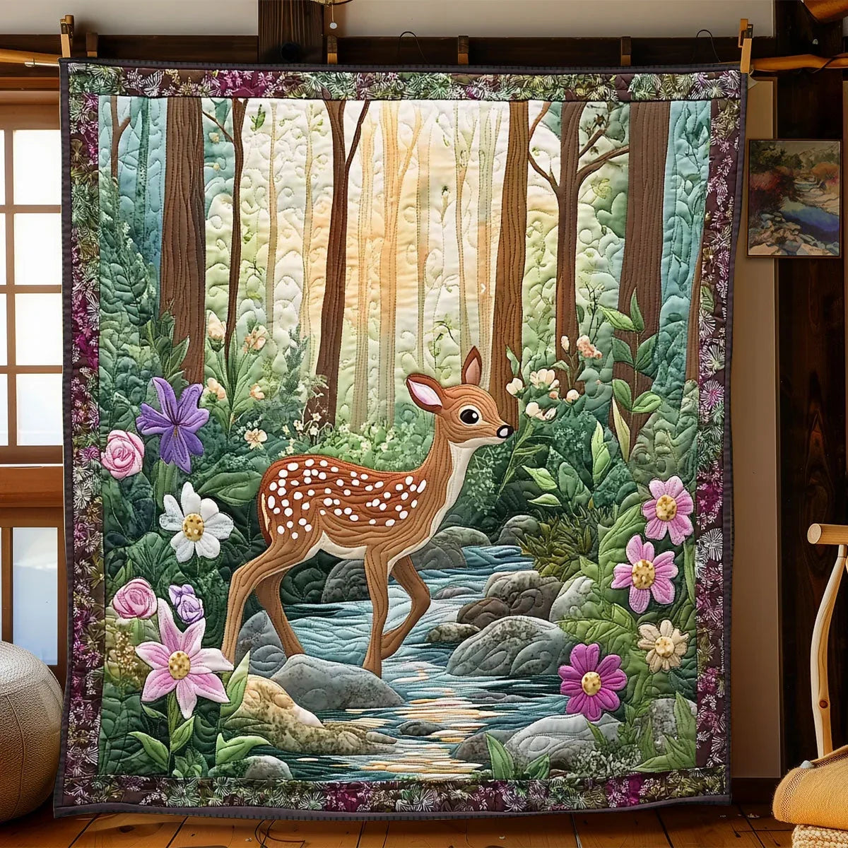 Lone Fawn Quilt Blanket