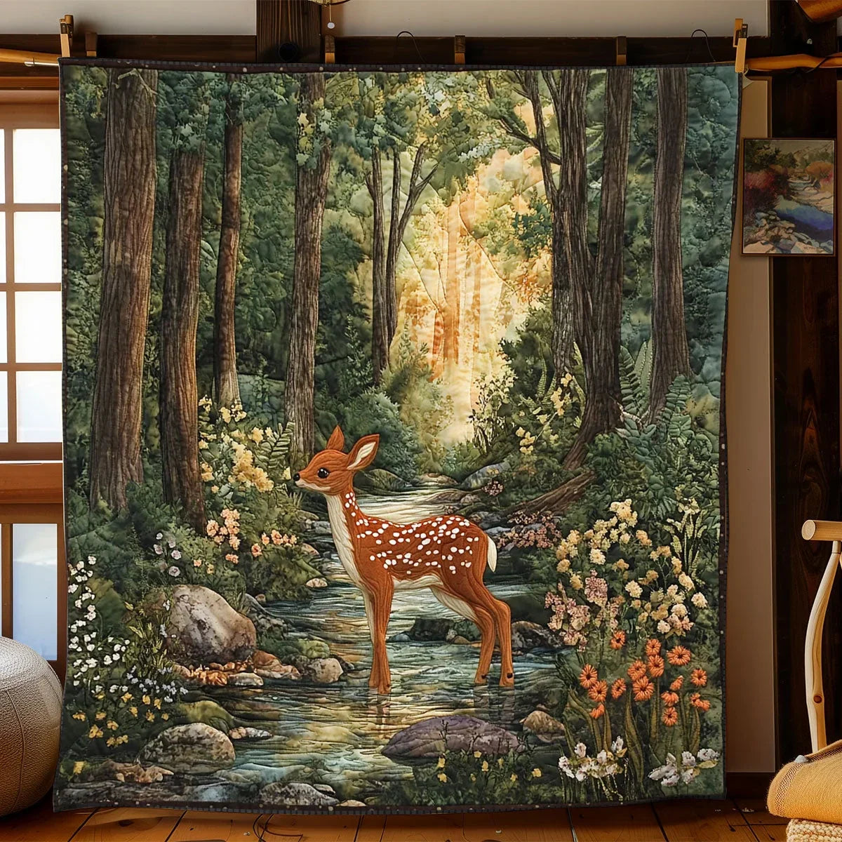 Lone Fawn Quilt Blanket