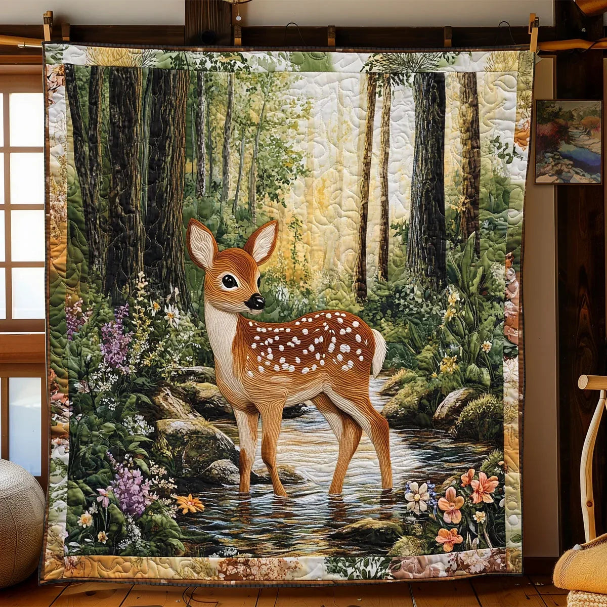 Lone Fawn Quilt Blanket