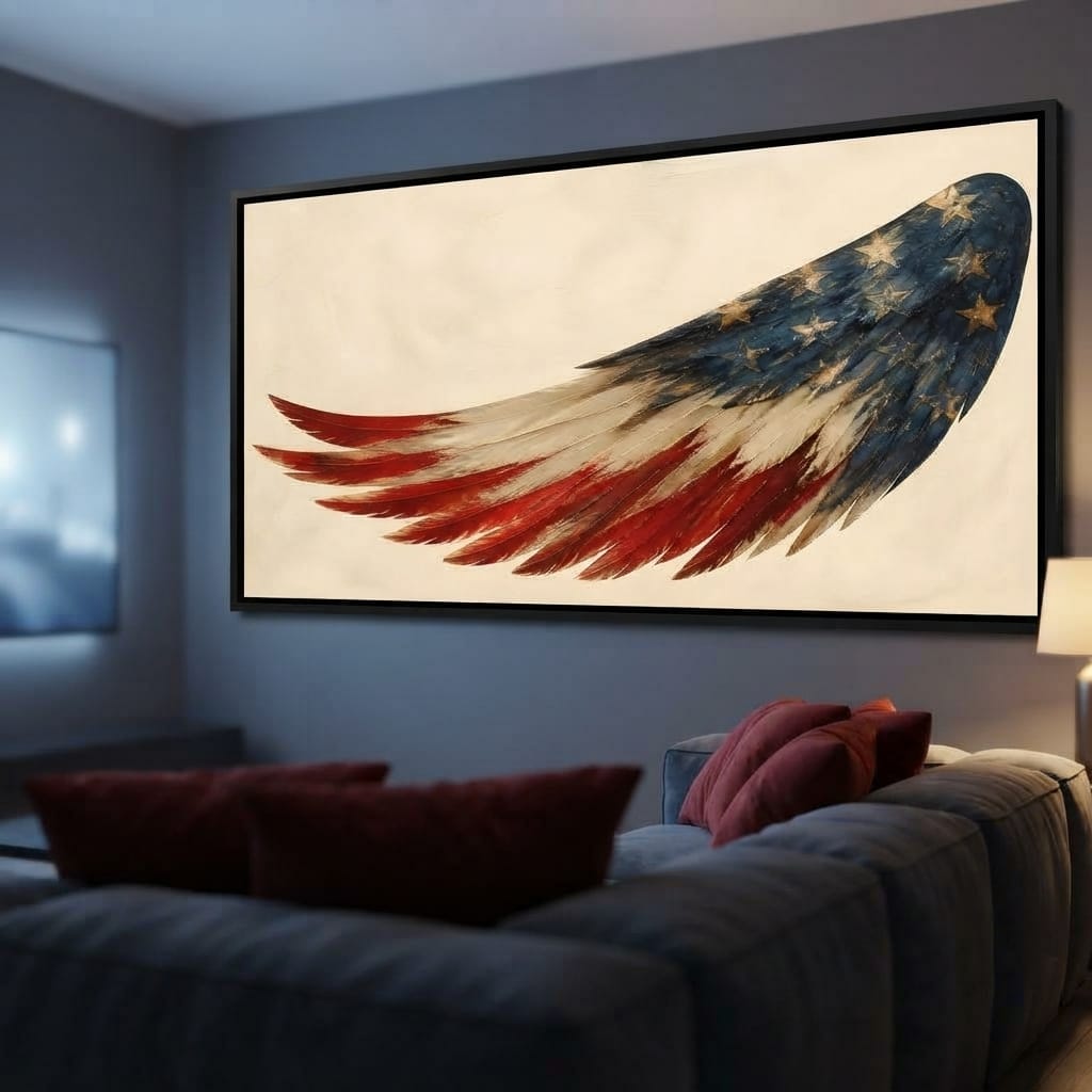 Lone Flight Of The Republic Canvas Wall Art