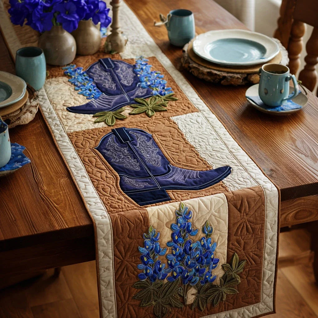 Lone Star Bloom Quilted Table Runner