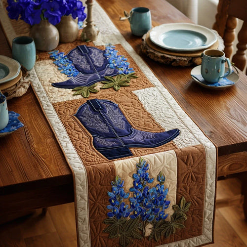 Lone Star Bloom Quilted Table Runner