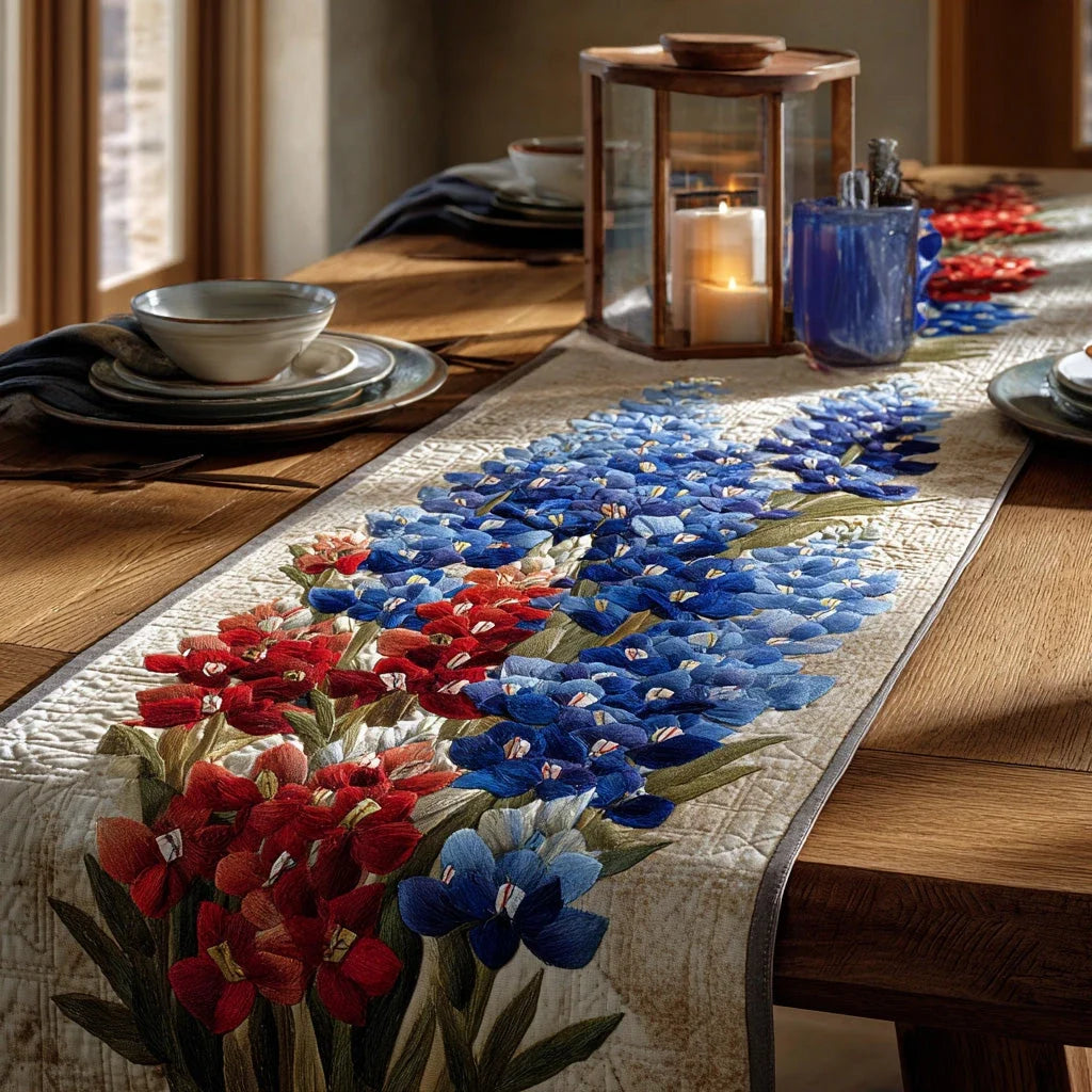 Lone Star Bloom Quilted Table Runner