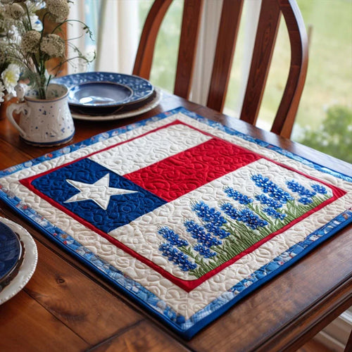 Lone Star Bloom Quilted Table Topper