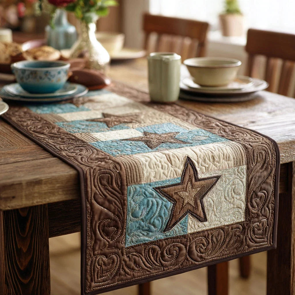 Lone Star Path Quilted Table Runner