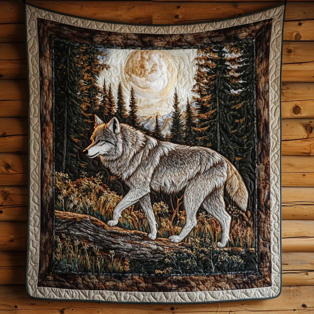 Lone Wolf Quilt Blanket