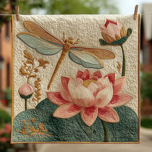 Lotus Flight Quilt Blanket