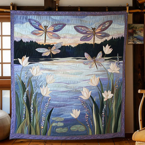 Lotus Guardian Quilt Blanket