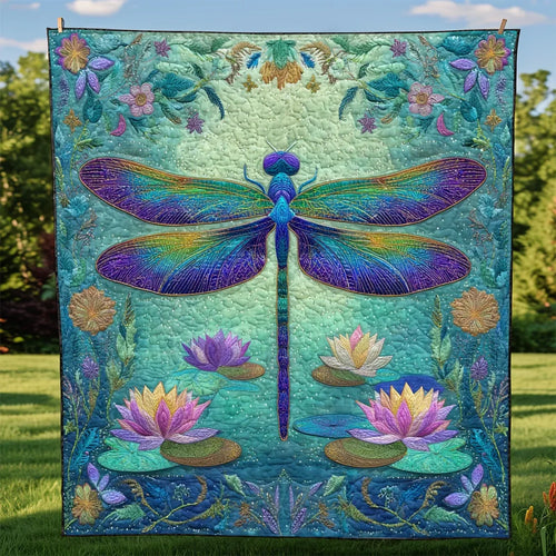 Lotus Spirit Quilt Blanket