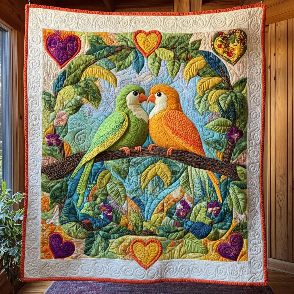 Love Bird Quilt Blanket