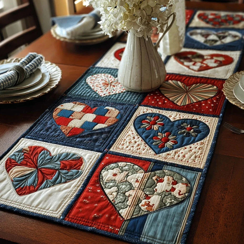 Love for Country Quilted Table Runner