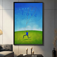 Love Heart Sky Inspirational Canvas Wall Art