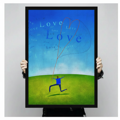 Love Heart Sky Inspirational Canvas Wall Art