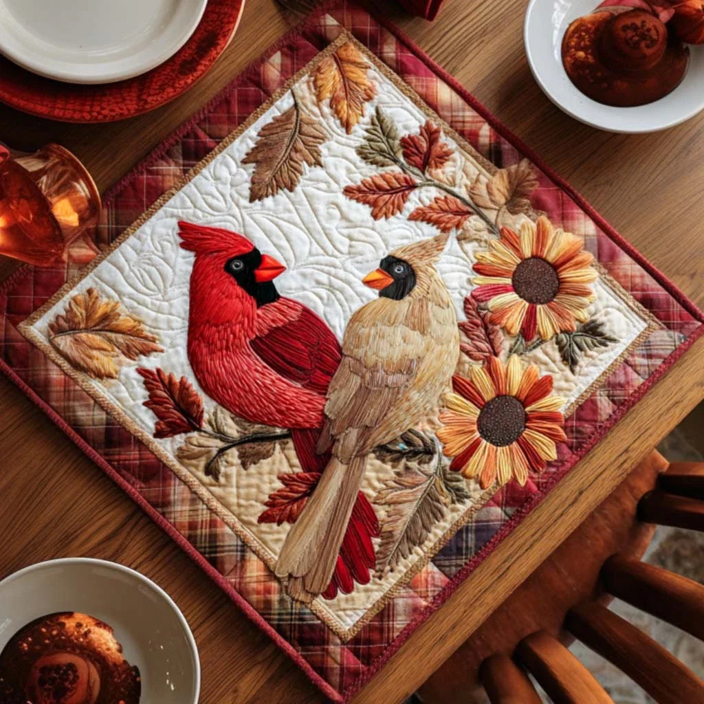 Love Perch Quilted Table Topper